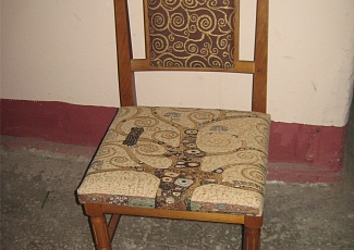 Перетяжка кресла в гобелен