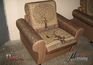 Перетяжка кресла в гобелен