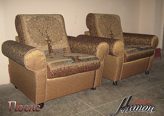 Перетяжка кресла в гобелен