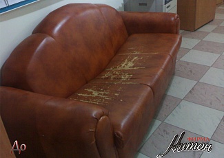 Перетяжка дивана для агенства "Гревцова"