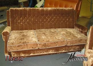Перетяжка комплекта румынской мебели